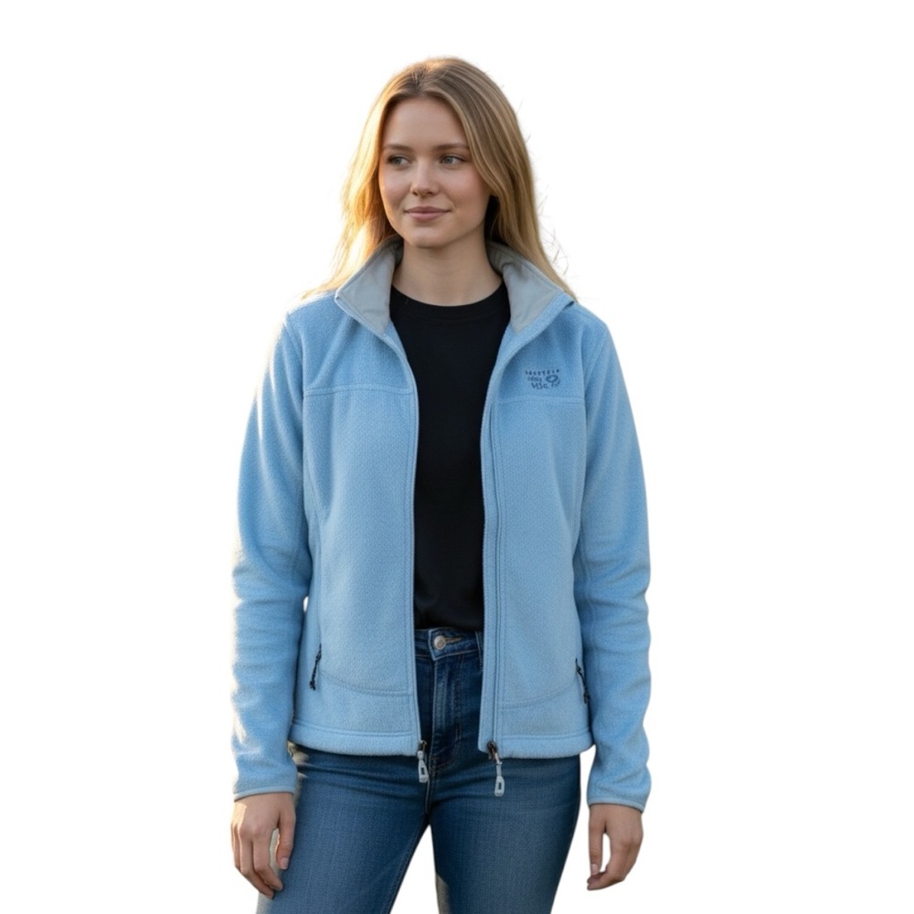 Mountain Hardwear Women's Light Blue Fleece Jacket